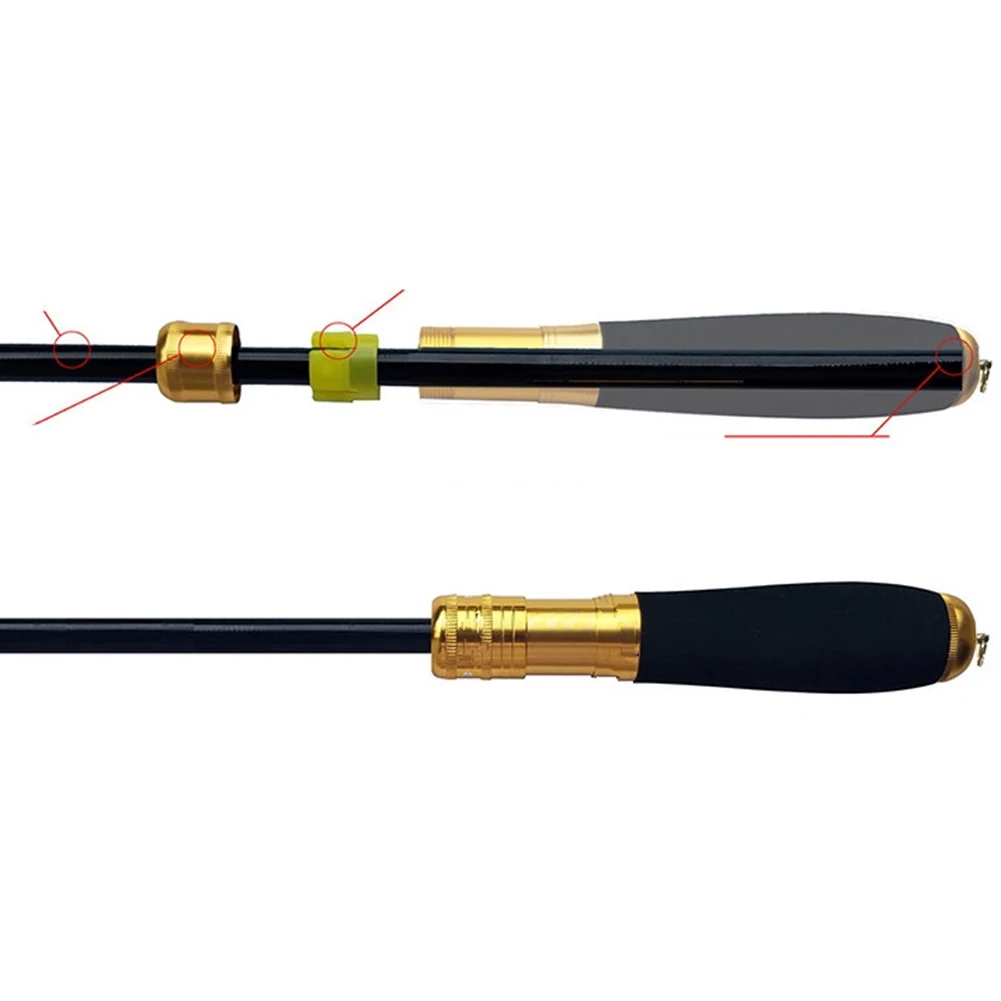 Fishing Rod Handle Grips Hand Pole Fishing Rod Grip Aluminum Alloy Replaceable Grip DIY Non-slip Grip Fishing Tools