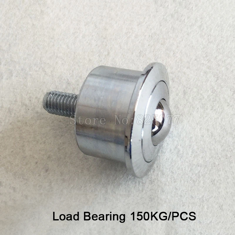 

6PCS Heavy Universal Ball Transfer Units Casters M10 Screw Ball Bearing Bull Eye Wheel Conveyor Roller Sliders Loading 150KG/PCS