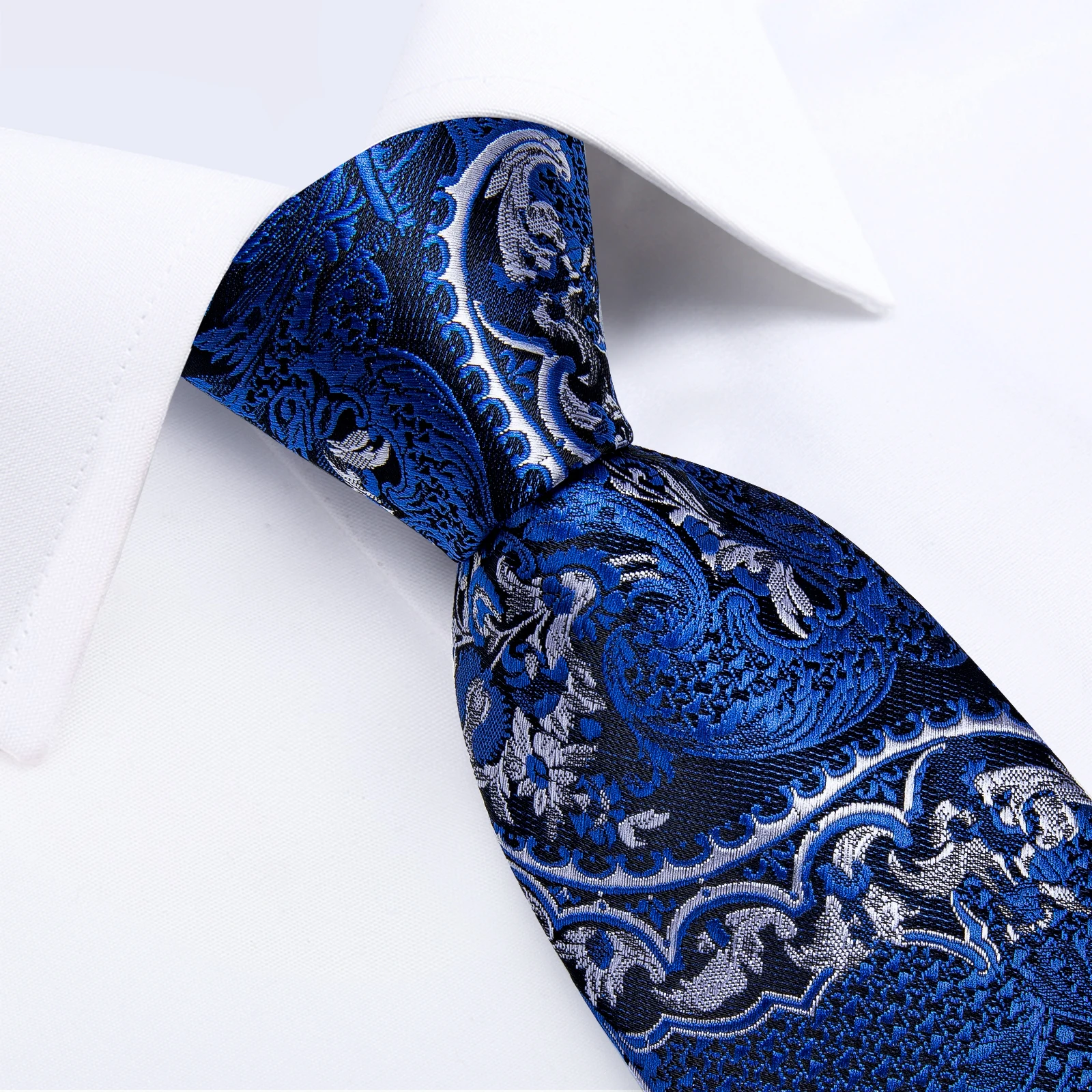 160 cm Langes Herren-Krawatten-Set mit Einstecktuch und Manschettenknöpfen, Hochzeits- und Party-Accessoires, Krawatten, Geschenk für Männer, Großhandel – Detail 8