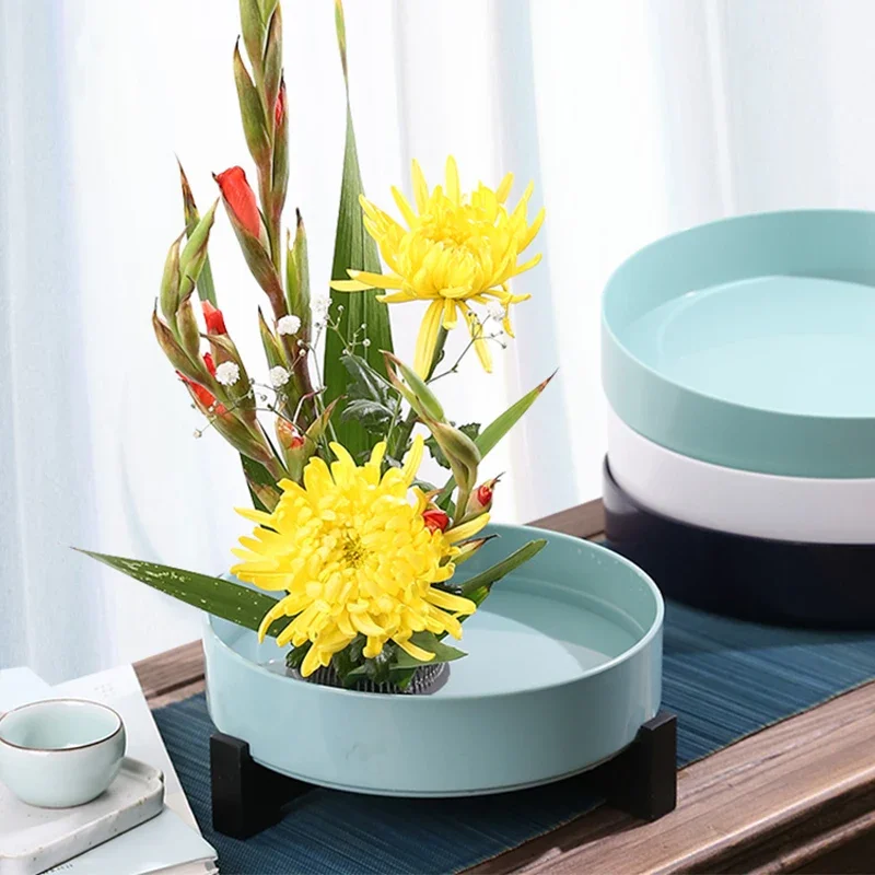 Arrangement Plastic Tray Vase Bowl Table Tea Desktop Chinese Zen Flowerpot Flower Japanese Arranging Container Kenzan Flower
