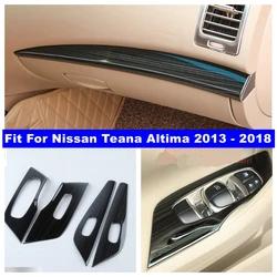 Accessories Door Armrest Glass Lift Button Dashboard Center Control Strip Panel Cover Trim For Nissan Teana / Altima 2013 - 2018