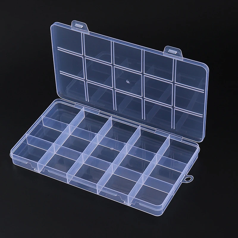 15/24/32 Grids Transparent Organizer Box Plastic Square Organizers Storage Boxes For Home Makeup Jewelry Accessories