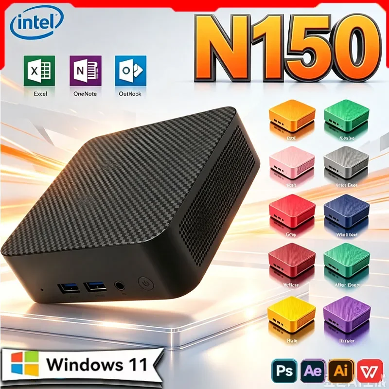 2026-intel-n150-portable-mini-pc-4c4t-36ghz-16gb-ddr4-m2-nvme-ssd-512gb-triple-4k-wifi6-bt52-silent-cooling-office-home-pro