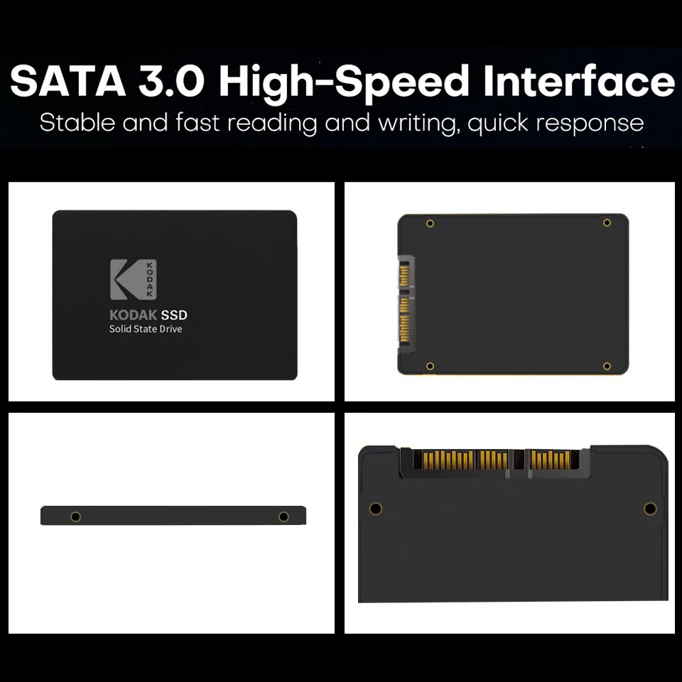 Kodak SSD Sata 2.5 Inch Solid Disk 6GB/S Microchip 3D Nand 550Mb/s