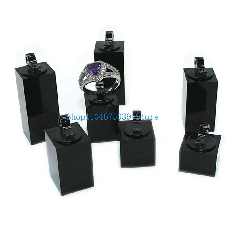 

5asd Multipurpose 7 Pieces Acrylic Rings Display Set for Storefronts and Shows