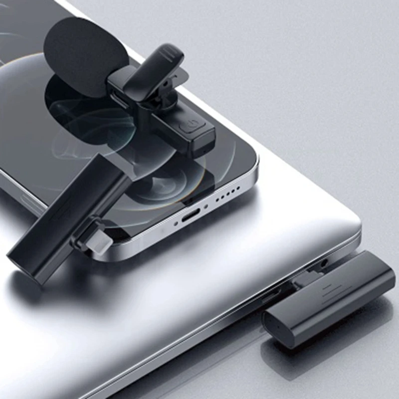 Wireless Lavalier Microphone Super Battery Life Microphone Suitable For Iphone Ipad Android Live Recording Interview B