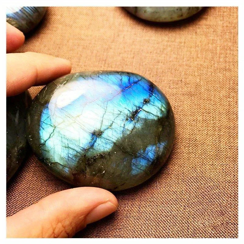 1PC Colorful Natural Moonlight Stone Crystal Labradorite Nunatak Grey Shining Moonstone Decoration Craft