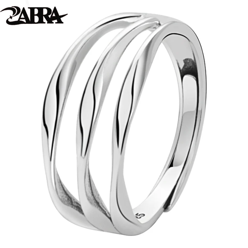 ZABRA 925 Silver Mobius Ring for Men and Women, Small and High End Sensory Ring for Men and Women