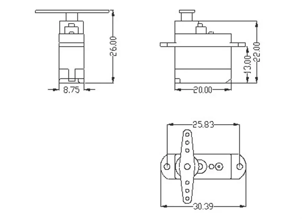 GH-S43D 4.3 グラムデジタルサーボマイクロミニサーボモデリングアクセサリー 90 度 3.6-4.8V RC カーボートロボット飛行機ヘリコプター用