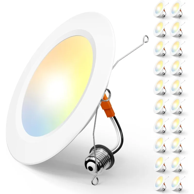 

1050LM Ultra-Thin Flat LED Can Lights, Dimmable, IC Rated, 12W Eqv 110W, 2700