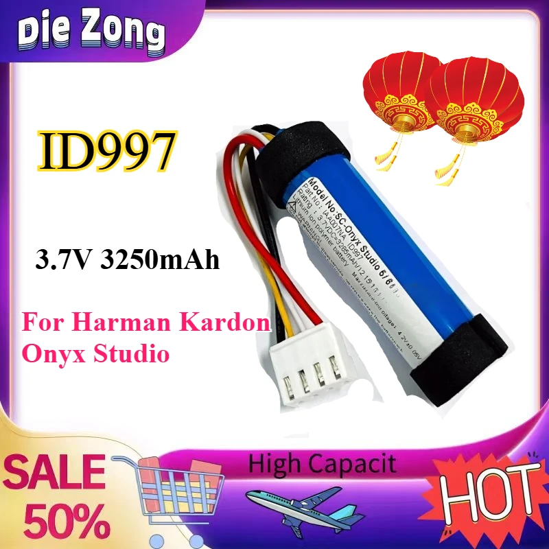 

New IAA007NA ID997 For Harman Kardon Onyx Studio Battery 3.7V 3250mAh Replacement Bluetooth Speaker Battery for Onyx Studio 5 6