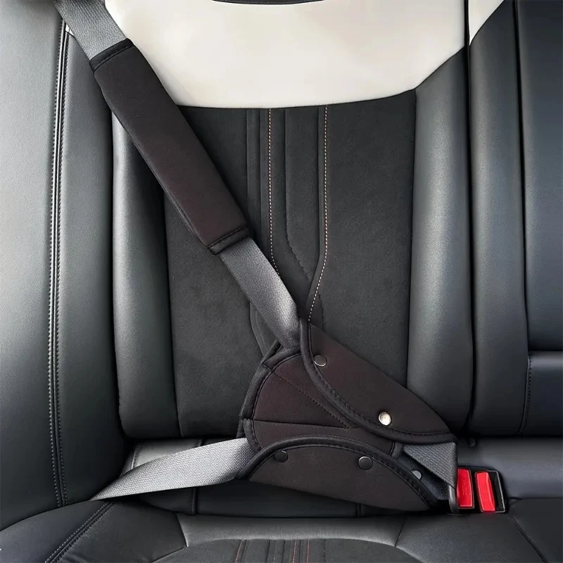 Car Children Safety Belt Shoulder Protector Cover Cute Prevent Strangulation Neck Protector Car Mounted Adjustable Fixed Limiter