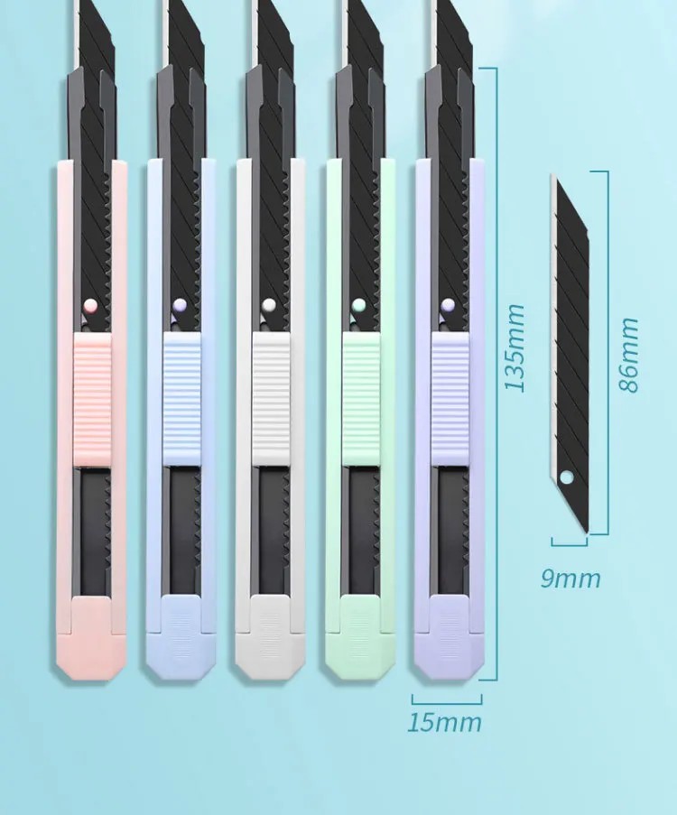 Stationery Utility Knife Metal 30° Small Paper Cutter Self-Locking Design For Unboxing Cut Tool Art Supplies Blade 9MM