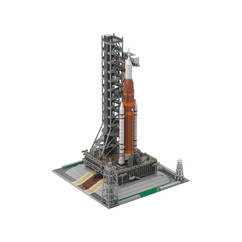 MOC Spazio Modulare Artemis Sistema di Lancio Building Blocks Modello Ariane 5 ECA Spazio Razzo Mattoni SpaceX Falcon Pesante Giocattolo Regalo Dei Bambini