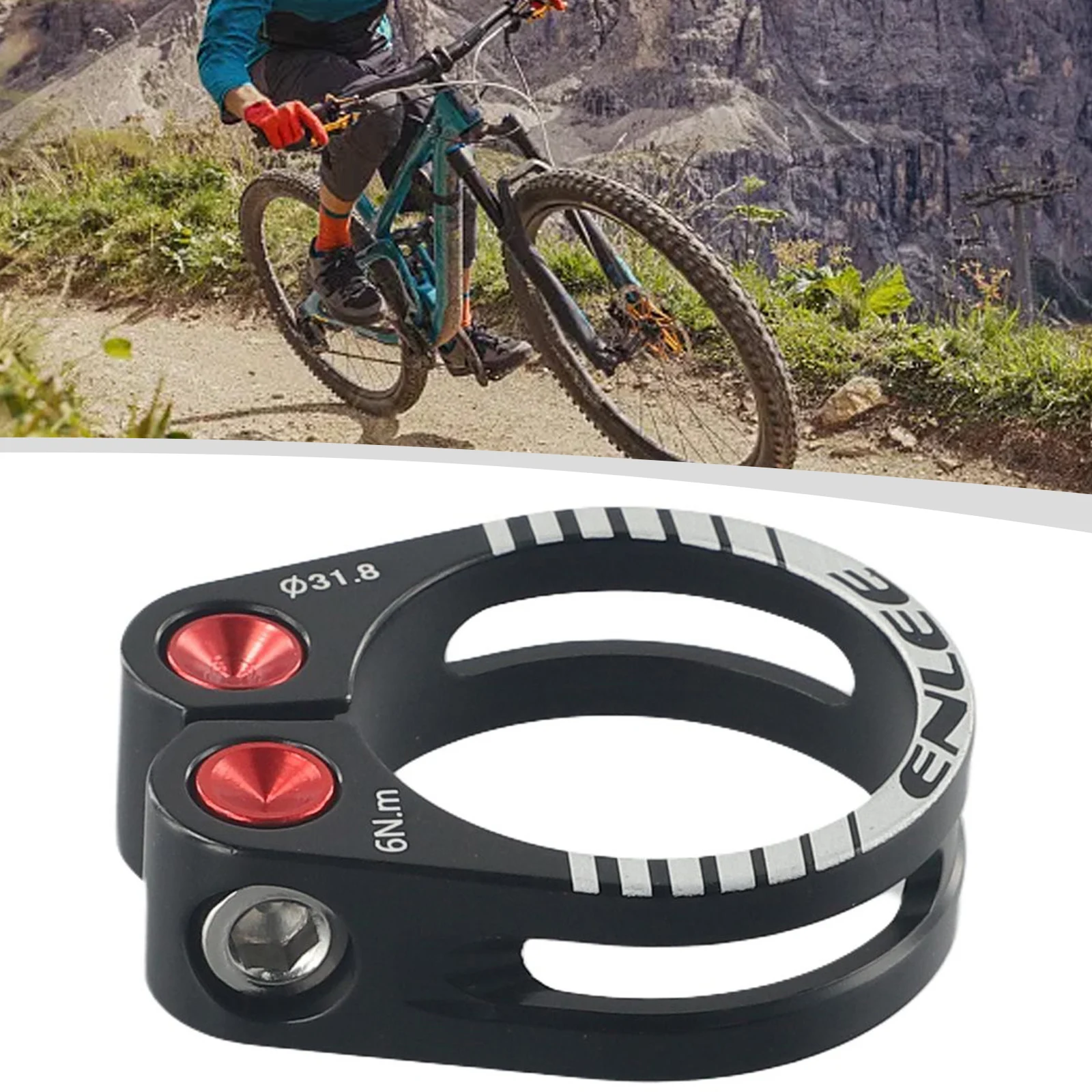 Adjustable Seatpost Clamp Hollow Design High Light Aluminum Alloy Suitable For Different Seat Tube Diameters 31 8mm 34 9mm