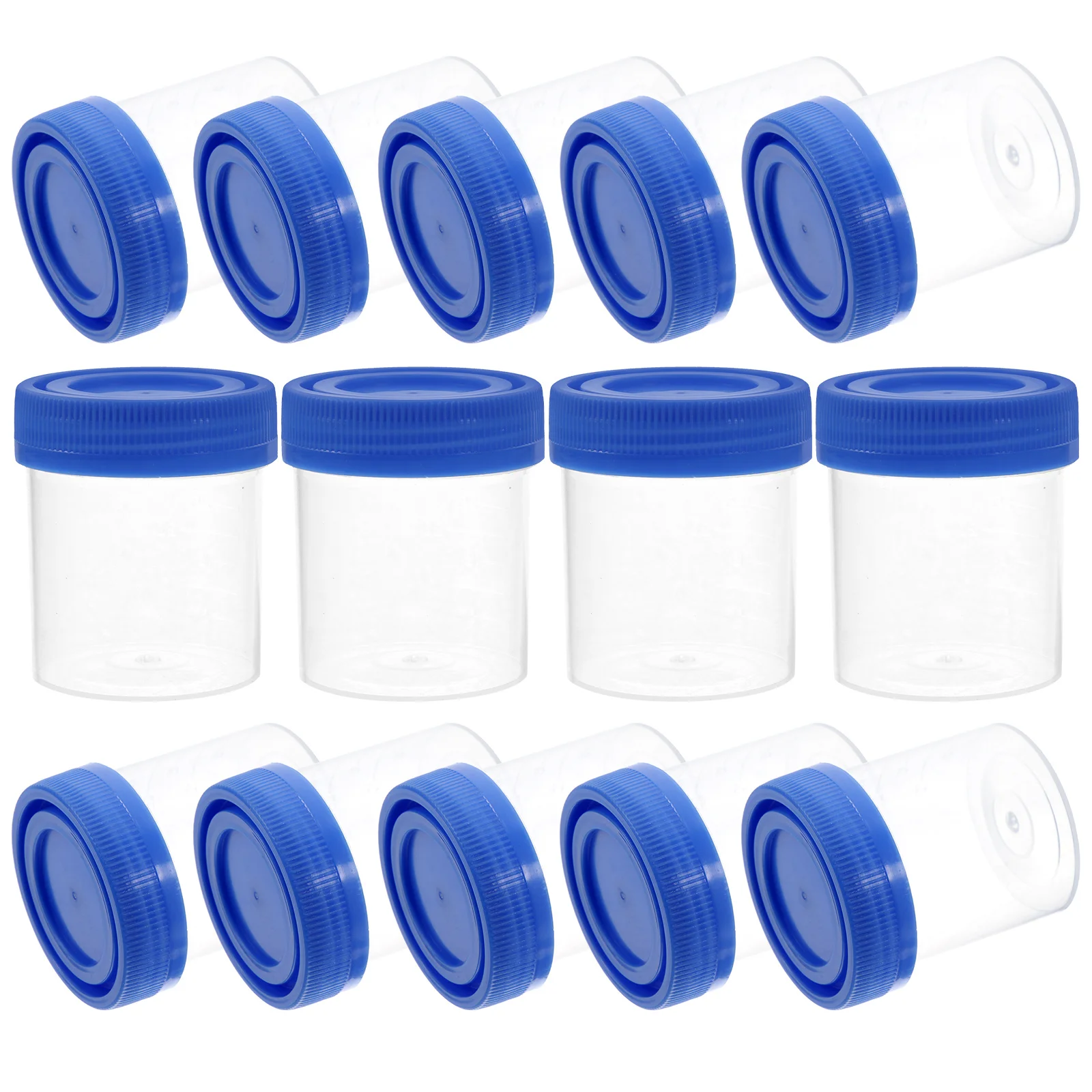 50 Buah Cangkir Koleksi Spesimen Plastik Tutup Anti Bocor Wadah Kotoran Sekali Pakai untuk Pengujian Medis dan Penyimpanan Sampel