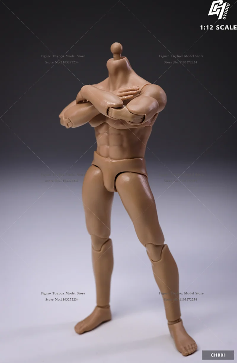 CH Original  Ch001 Ch002 1/12 Movable Man Body Super Flexible Carving Model Toys For 6