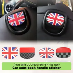 Rear Seat Handle Leather Sticker For Mini Cooper F56 F57 R55 R56 R57 R58 R59 R61 Car Interior Stickers Decals Cover For Mini F56