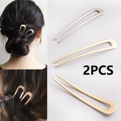 2PCS Metal Hair Pin Barrette Chignon Hairpins French Hair Pin Hair Fork Hairpins Woman Party Hairpin Ladies XYZJ01