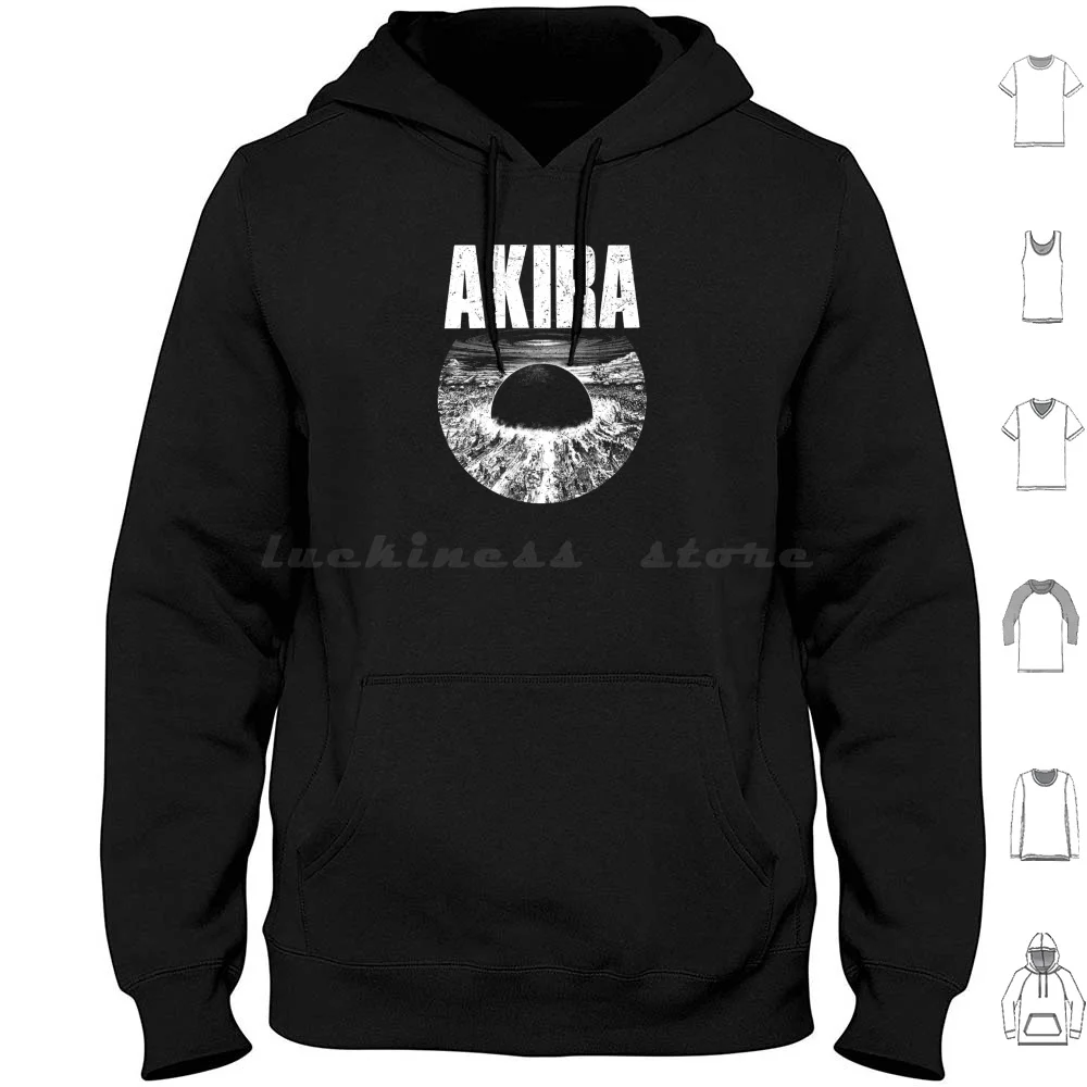 Akira (para camisas negras) sudaderas con capucha de manga larga Akira Anime Japón Kaneda Katsuhiro Otomo Manga películas Neo Tokyo Otomo