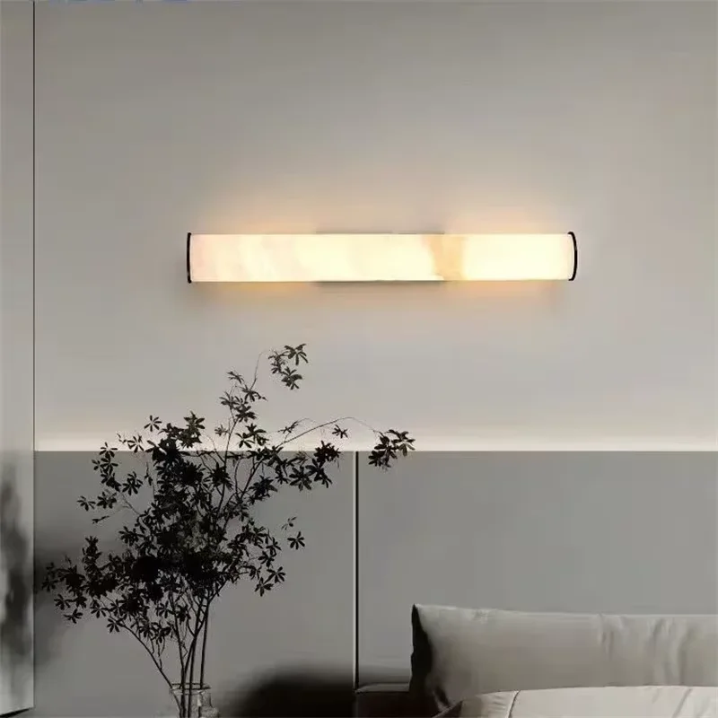 Spanish Natural Marble Wall Lamp Marble LED Wall Light Dining Room Corridor Wall Lights Bedroom Dining Room Decoration Lighting
