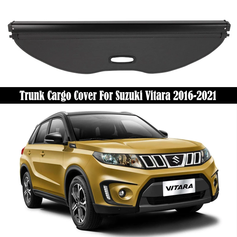 Trunk Cargo Cover For Suzuki Vitara 2016-2021 Security Shield Rear Luggage Curtain Retractable Partition Privacy Car Accessories