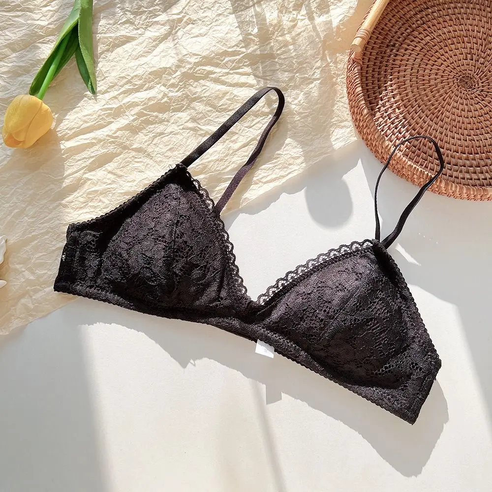 Sujetador con escote en V profundo sin aros para mujer, ropa interior antiflacidez a prueba de golpes, lencería fina, sujetador de realce de encaje, regalos