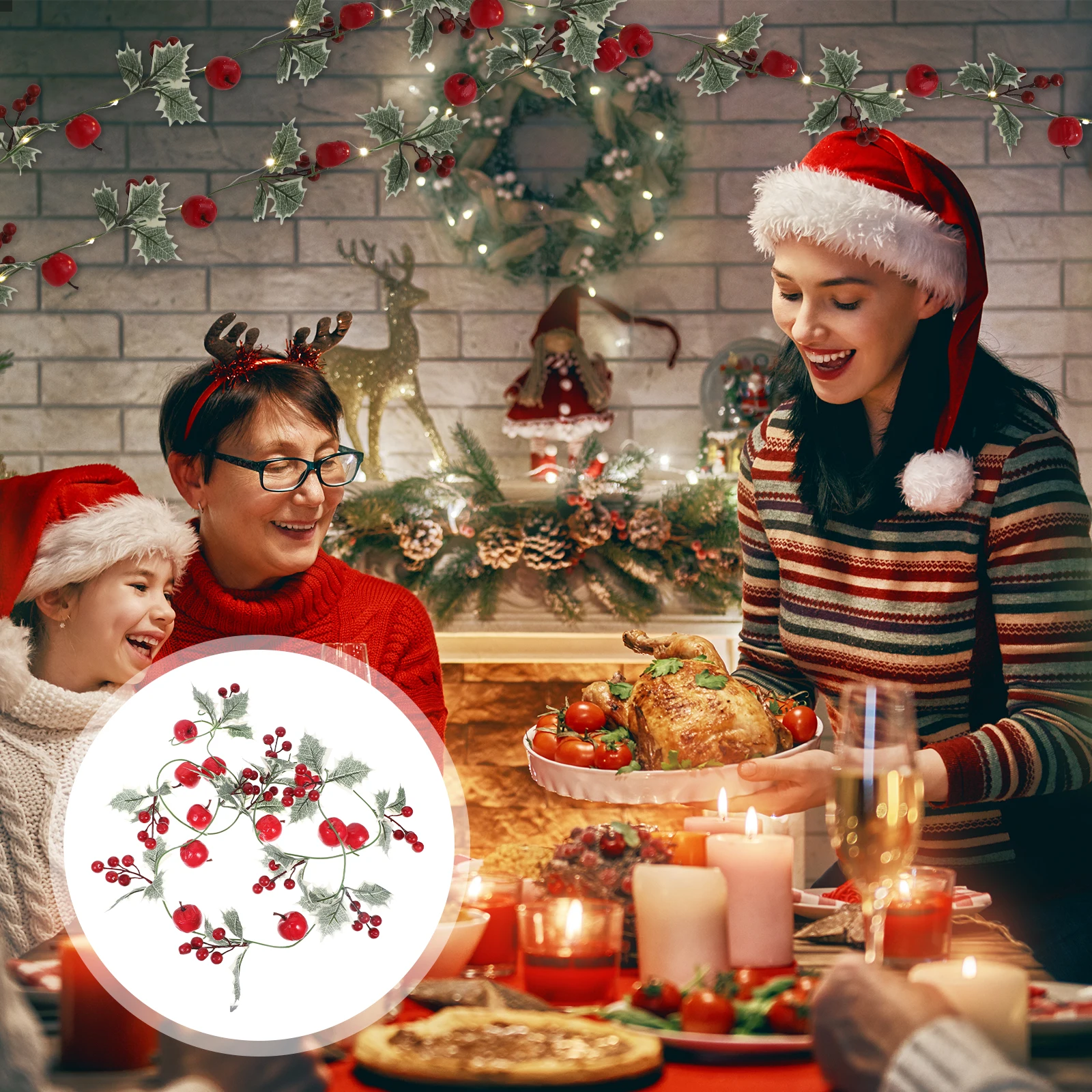 

3 Meter 20 Led Christmas String Lights Indoor Outdoor Pine Cone Leaf Design Festival Holiday Decoration Garland Beaded Led