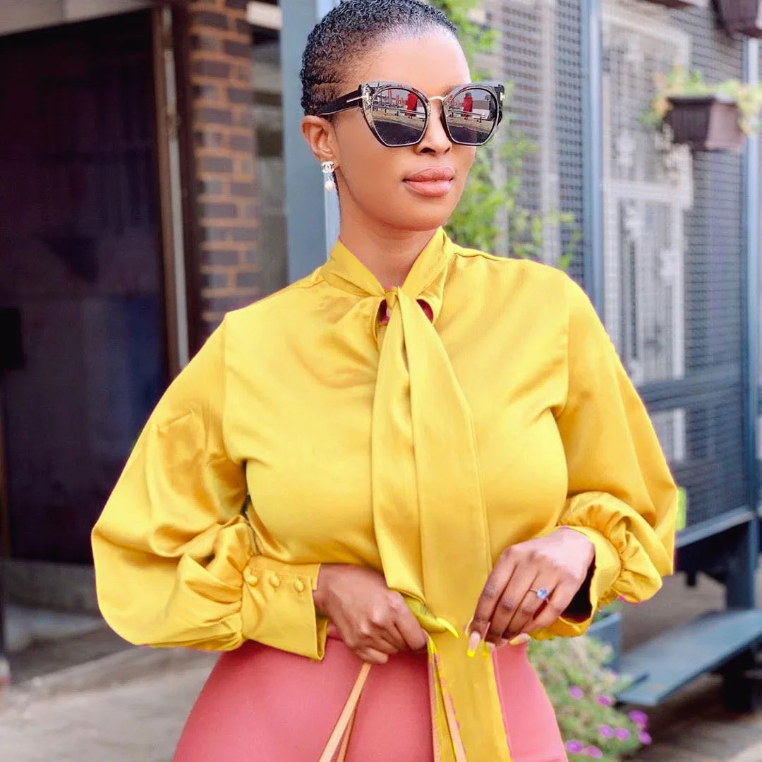 2026 Autumn New Long-Sleeve Solid Color Tie-Up Blouse Shirt