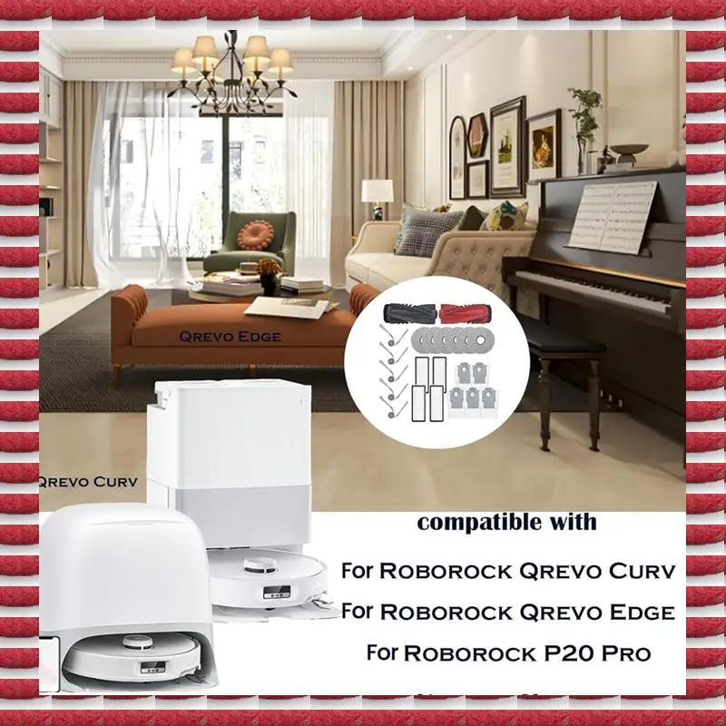 A97G Ersatzteil für Roborock Qrevo Curv Qrevo Edge Robot P20 Pro Staubsauger Hauptseitenbürste Hepa-Filter Zubehör