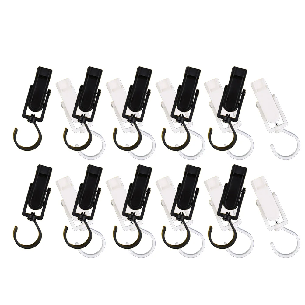 

20Pcs Versatile Plastic Curtain Clips Easy Install Slide on Rod for Heavy Drapes Photos Decorative Hanging Pothook Set
