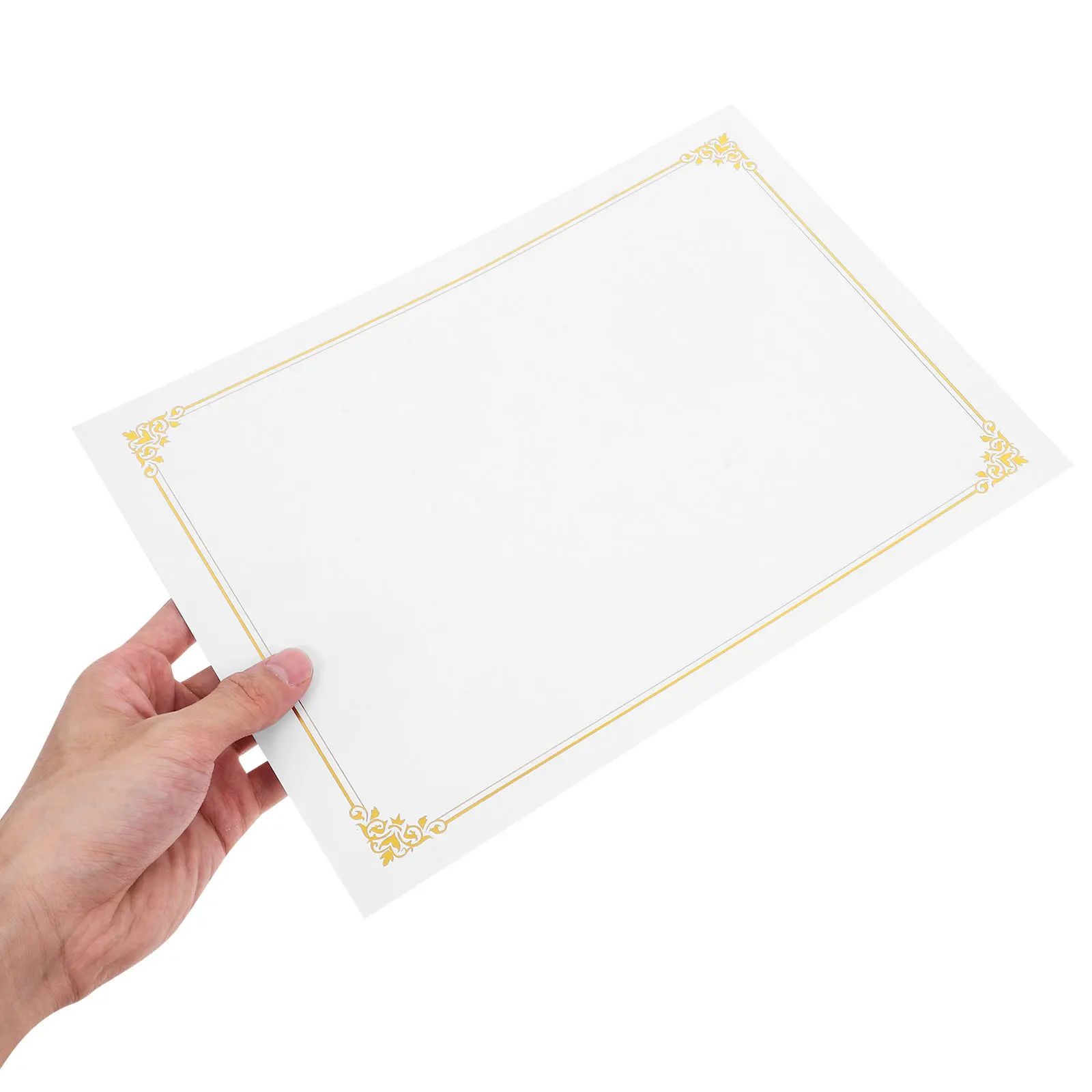 10Pcs A4 Hot Stamped Certificate Paper Blank Certificate Paper for Diploma Printing Academic Awards Graduation