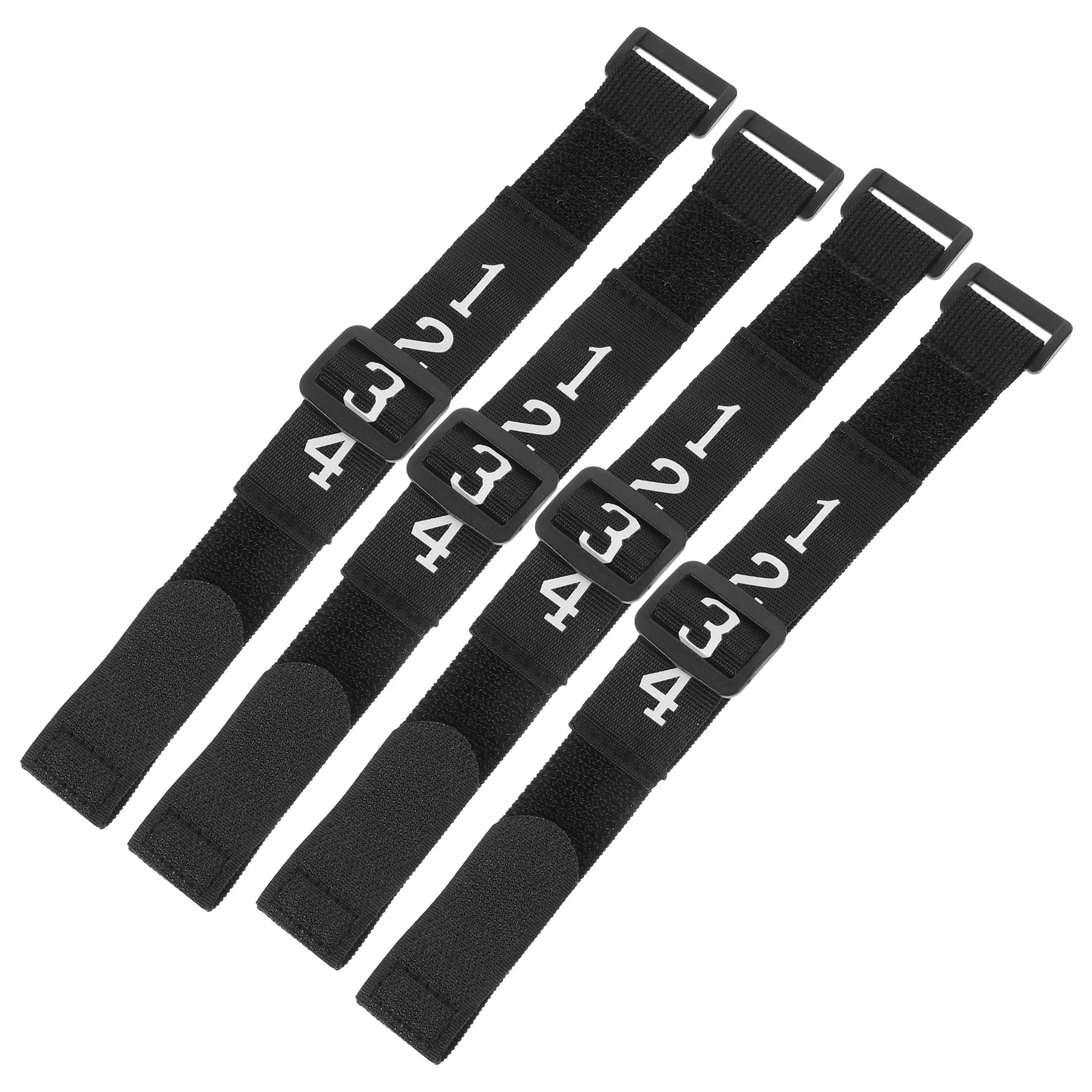 4Pcs Football Referee Wrist Bands Numbered Band Official Sliding Side Clip Convenient Game Use Football Referee Gear