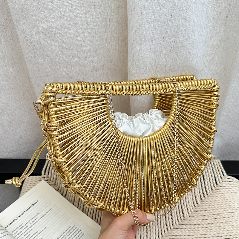 High Quality Women Metallic Shoulder Bags Fashion Ladies Chain Crossbody Bags for Women Casual Female New Handbags Messenger Bag