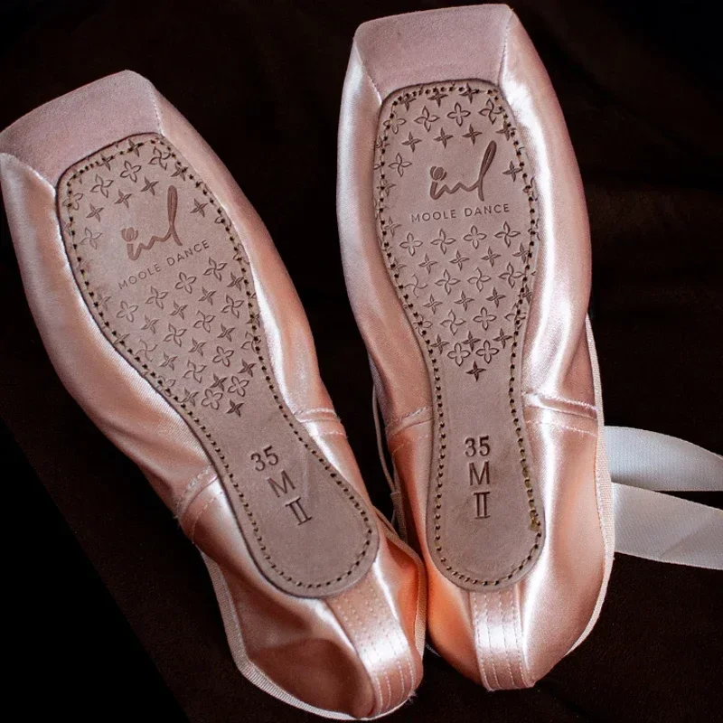 U Style Vamp Satin Pointe chaussures daim semelle Ballet moyen largeur rose Pointe chaussures pour filles femmes adultes