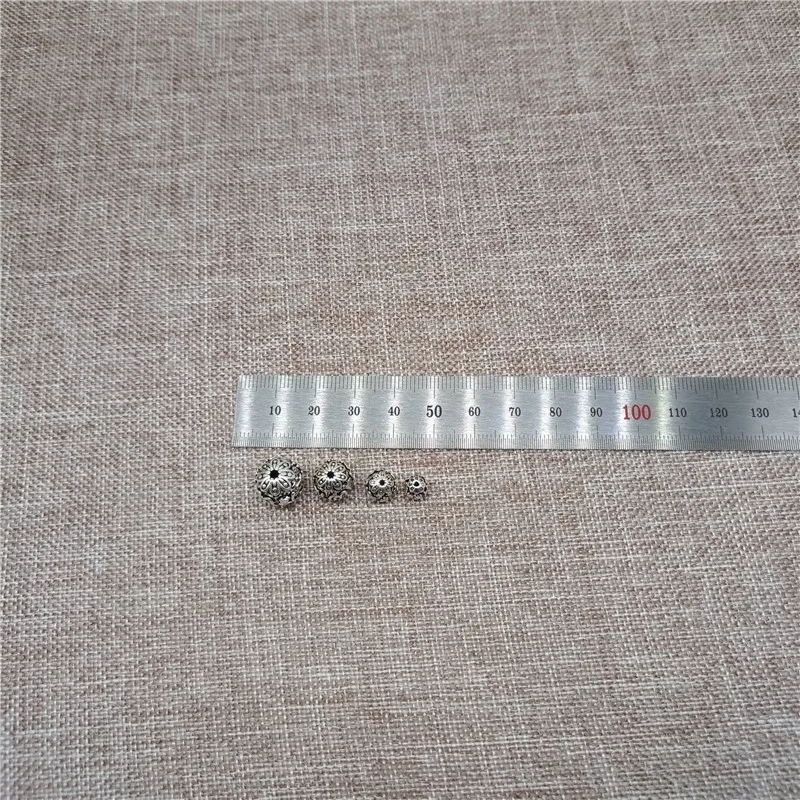 925 فضة Om ماني بادمي هوم كرة مستديرة الخرز ل البوذية البوذية سوار قلادة 6 مللي متر 8 مللي متر 10 مللي متر 12 مللي متر