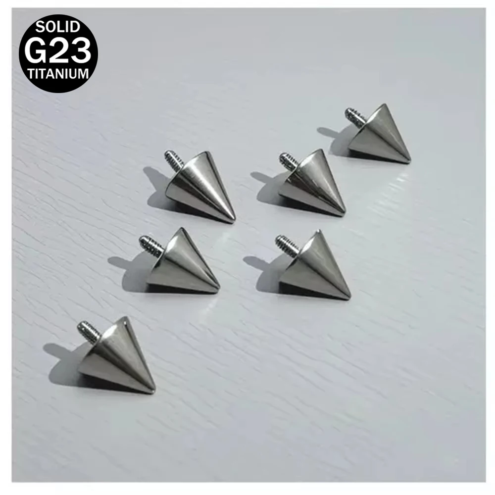 10/20pcs G23 Titanium Ear Stud Ball Spike Top M0.9 Thread Nariz Studs Face Body Jewelry Acessorios For Eyebrow/Nose/Lip Nails