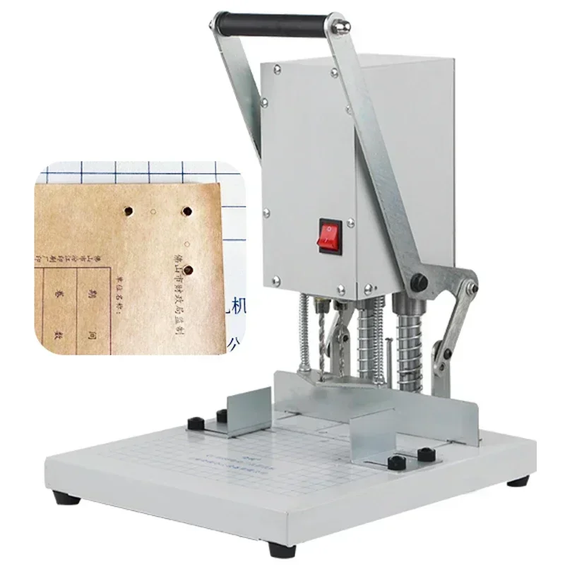 

668B Electric punching machine Financial accounting voucher triangular hole threading sealing corner binding machine