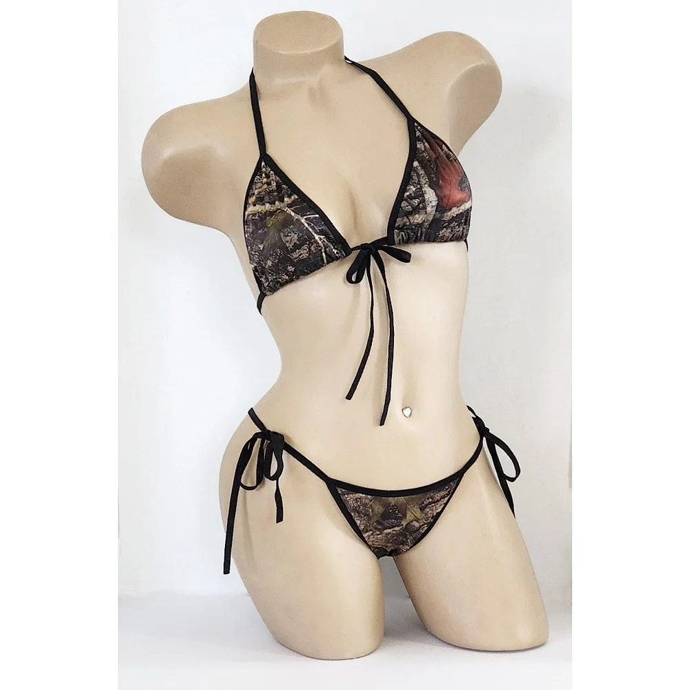 New Fashion Sex Bikini 3D Printing Women Sexy Two Pieces Low Waist Halter  Bathing Suits Beach Bikini Surprise Gift Swimsuit