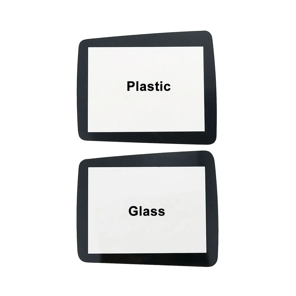 JCD For Sega Nomad System Console Glass Plastic Protective Screen Lens Protector Panel Cover Back Adhesive Replacement