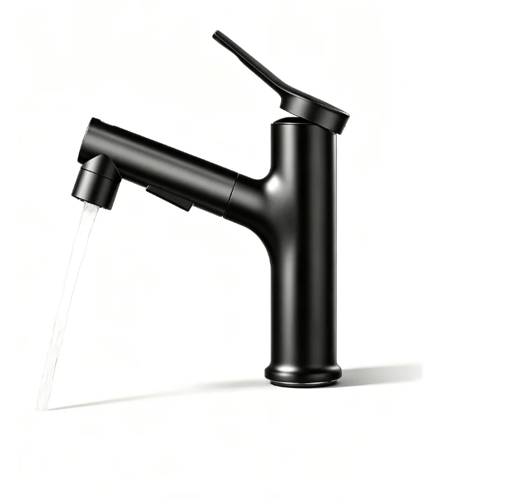 Homefish 3 Color 3 Mode Pull Out Wash Basin Tap Matte Black White Chrome Bathroom Vanity Sink Faucet