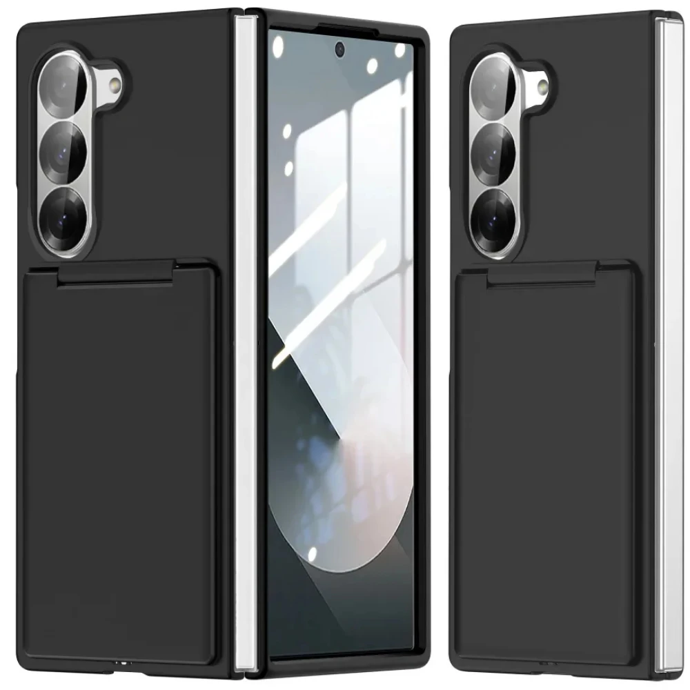 

Wallet Phone Case with Card Slot Holder Kickstand For Samsung Galaxy Z Fold 7 6 5 5G Shockproof Durable Hard PC Protective Cover