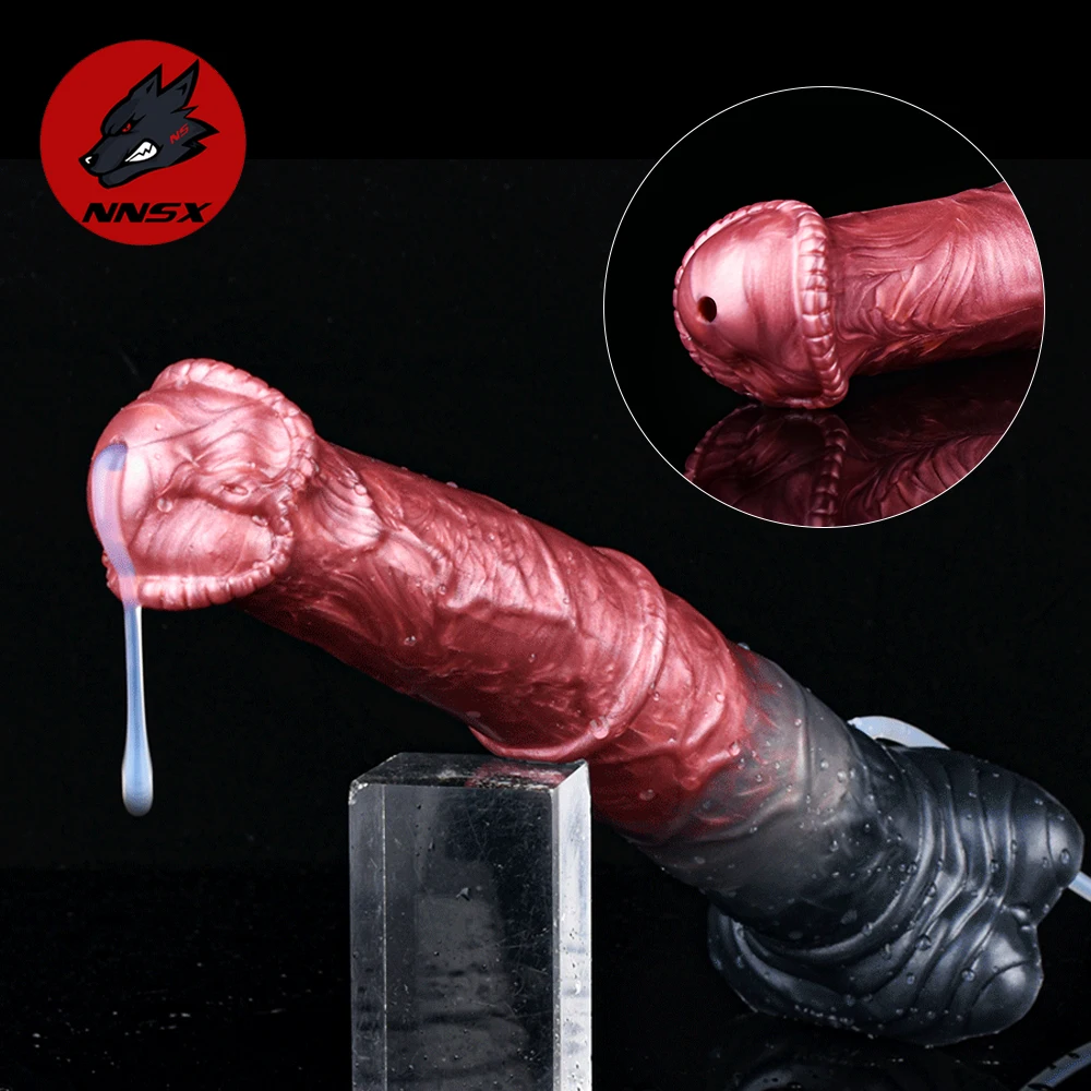 NNSX Huge Squirting Dildo Realistic Big Penis for Women Men Silicone Ejaculating Dildos Vagina Massage Sex Toy Gay Anal Adult 18