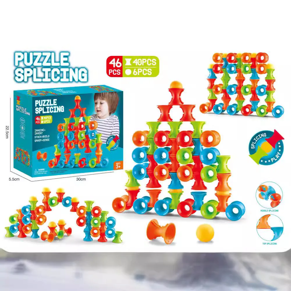 Puzzle Building Blocks 3-in-1 Throwing Speed Stacking Cup Toy Kindergarten Interactive Building Blocks Early Education Toy