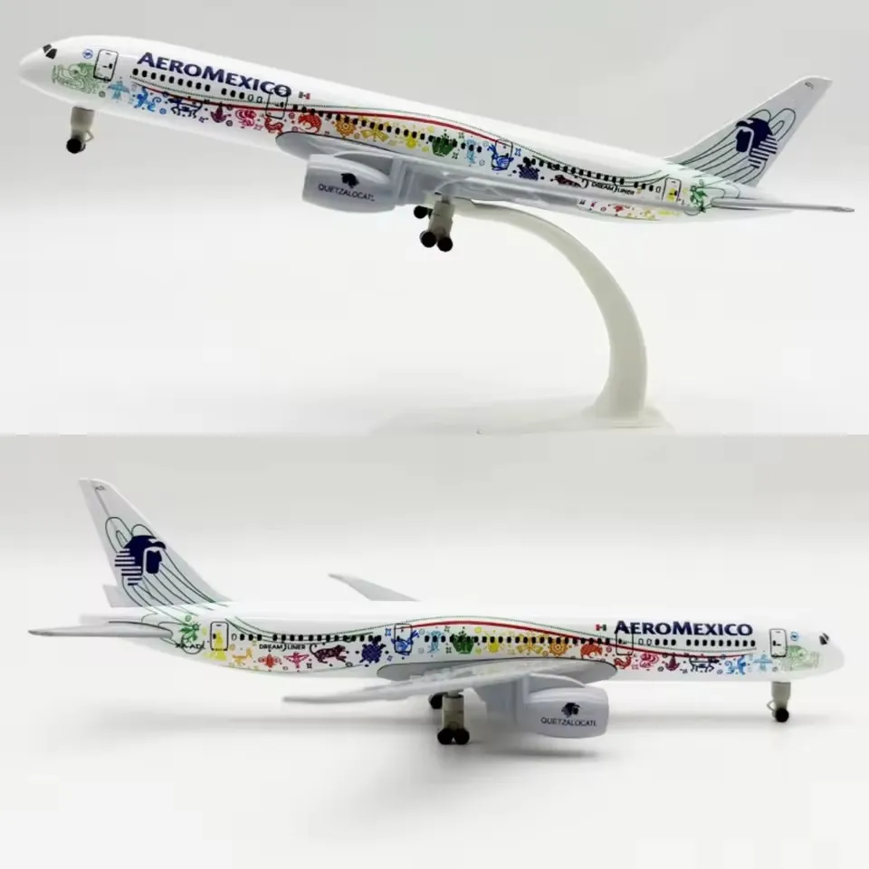 Modelo de Avión de Aleación Fundida a Presión de 16cm/20cm de la Aerolínea AeroMexico B787, Aviones de Juguete para Adultos con Soporte, Colección de Modelos para Exhibición