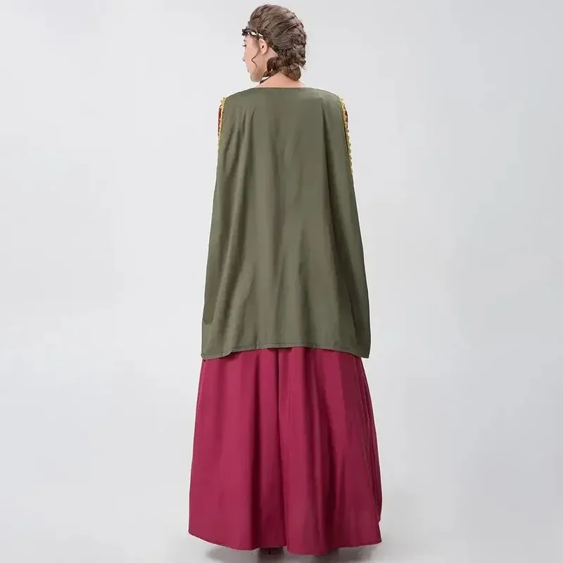 زي ملكة المحكمة للهالوين زي فستان الرأس الأوروبي والأمريكي العتيق