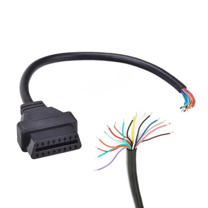 OBD 16Pin Car Diagnostic Interface Adapter OBDII 30CM 16pin Female/Male Connector to Extension OBD 2 Opening OBD Cable