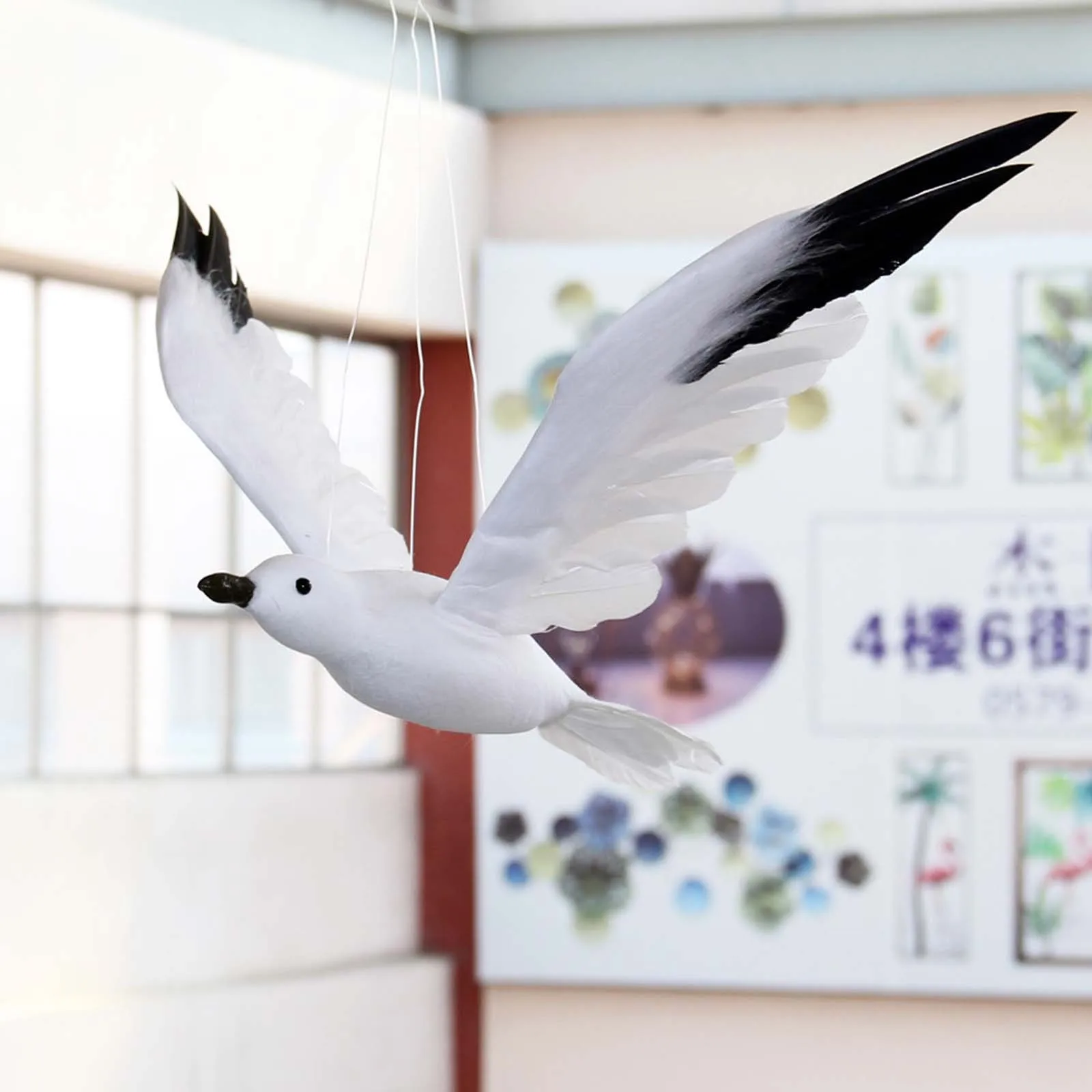 1PC Fake Artificial Feathered Seagull Decoy Realistic Seagull Garden Decor Courtyard Crafts Ornaments Garden Statue 25x22x4.5cm