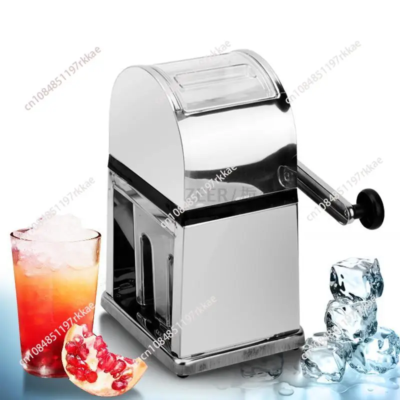 Stainless Steel Ice Crusher Mini Ice shavers Chopper Manual Snow Cone Smoothie Maker Ice Block Breaking Machine slush machine