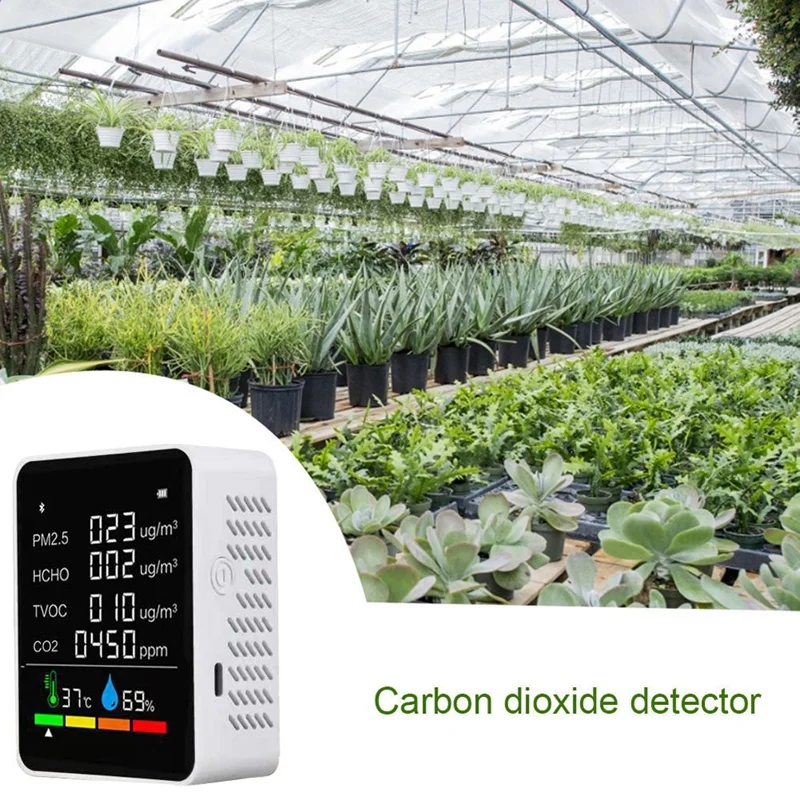 Promotion! 6 In1 CO2 Multifunctional Air Detector Air Quality Monitor Digital Temperature Humidity Sensor Tester